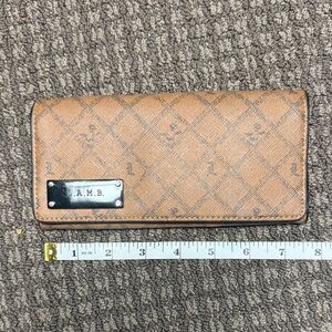 Vintage L.A.M.B. Brown Checkered Wallet